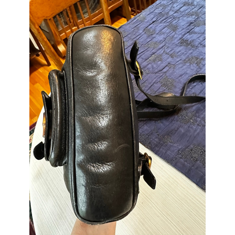 Gucci Black Leather Bamboo Handle Leather Backpack - Picture 8 of 13